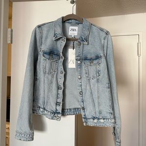 Zara Cropped Denim Jacket